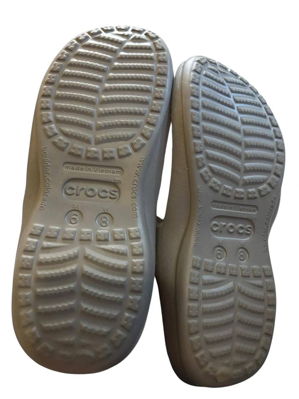 CROCS Athens Flip Thong Sandals in Two-Tone Pink and Gray Women’s Size 8 - Picture 6 of 6